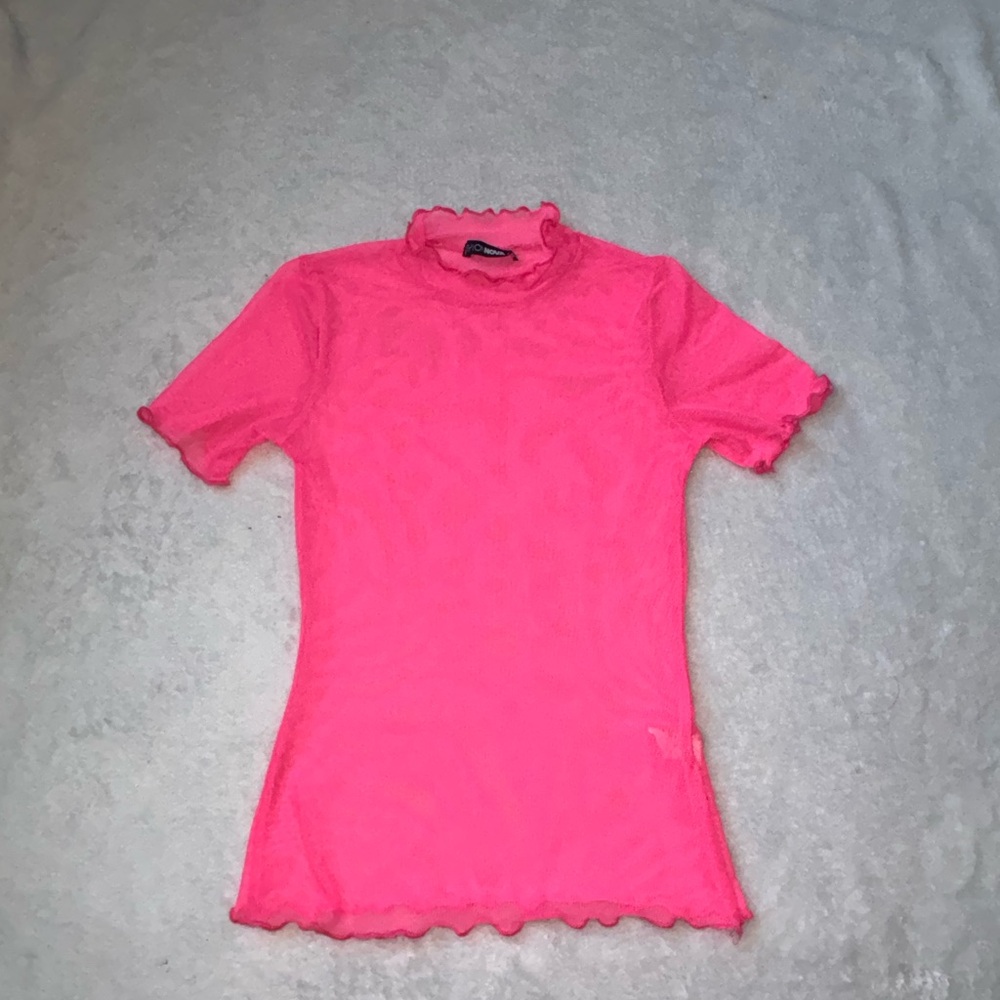 Fashion nova pink sheer top